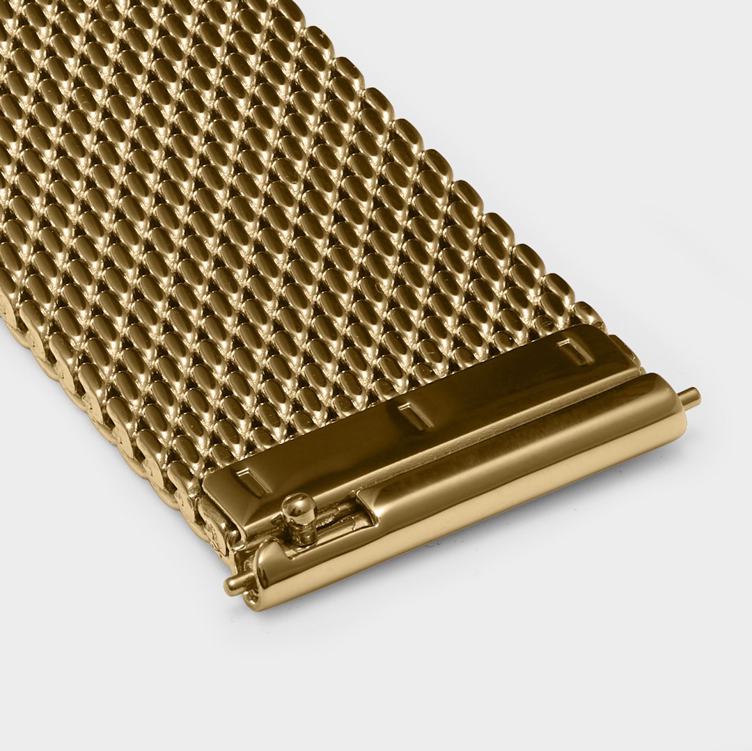 20mm - Gold Stainless Steel Mesh Strap