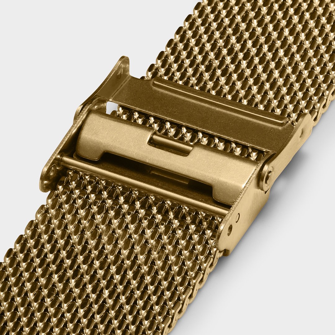 20mm - Gold Stainless Steel Mesh Strap