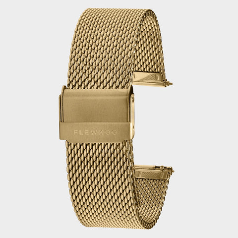 20mm - Gold Stainless Steel Mesh Strap